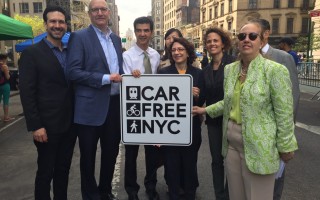 世界地球日 纽约市提倡“不开车”