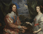 安東尼‧凡‧戴克（1599–1641），《拿桂冠的查理一世和瑪麗亞‧亨麗埃塔》局部，1632年作，布面油畫，紐約弗里克收藏館藏。(Courtesy of The Frick Collection)