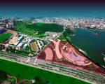 “莲潭湖畔观光旅馆开发案”基地范围与开发示意图 (高市观光局提供)