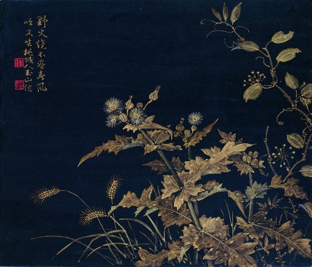 林玉山 1984《春草》 紙、泥金, 43.2×52(中華文化總會提供)