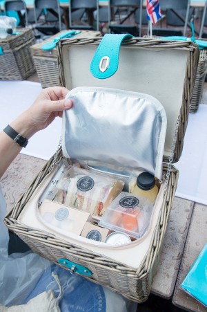 LONDON, ENGLAND - JUNE 12: M&S official hampers during "The Patron's Lunch" celebrations for The Queen's 90th birthday at The Mall on June 12, 2016 in London, England. (Photo by Jeff Spicer/Getty Images)