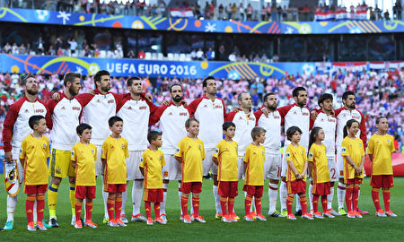 西班牙隊的陣容。(David Ramos/Getty Images)