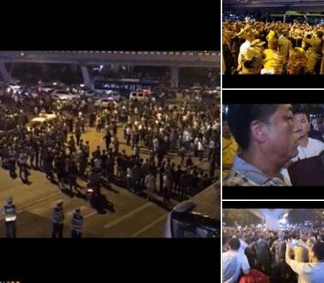 6月17日凌晨时分，贵州贵阳市中心次南门，有大批退伍老兵在街头与警方发生冲突，有人被警察打伤。有消息称，街头老兵几乎全部被抓捕。（网络图片）