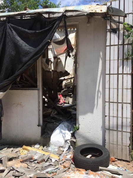 7月15日,福建福州市台江区祥坂社区,上千名特警、城管手持盾牌进行强拆。(网络图片)