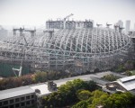 北市府要求遠雄,將大巨蛋園區的容留量降至9萬人以下,大巨蛋、商場和旅館等建物地面1樓需全部淨空。(陳柏州 /大紀元)