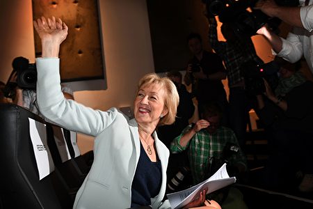 英國首相及保守黨領袖競選人,英國能源國務大臣黎瑟姆 ( BEN STANSALL/AFP/Getty Images)