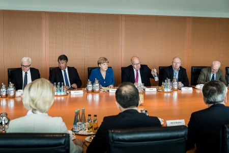 7月23日,默克尔召开安全委员会会议,讨论慕尼黑枪击案。(Jesco Denzel/Bundesregierung via Getty Images)