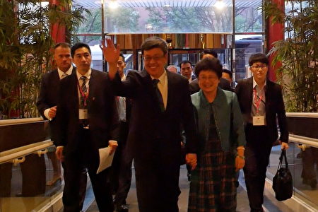 中華民國副總統陳建仁結束對友邦多明尼加的訪問後過境紐約返臺,18日參加在法拉盛喜來登飯店舉辦的私人僑宴。