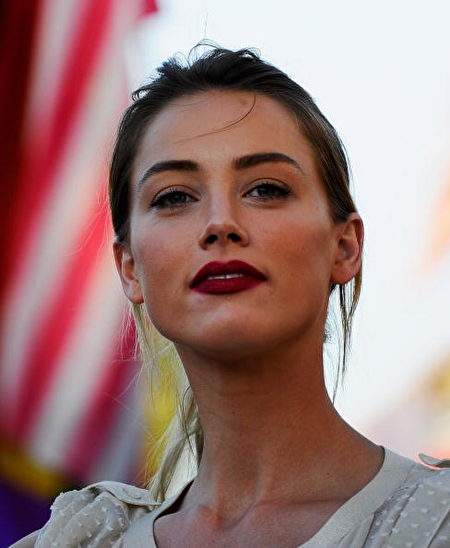女演员赫尔德（Amber Heard ）被认为是女星中拥有最完美黄金比例的面孔。（Kevork Djansezian/Getty Images)