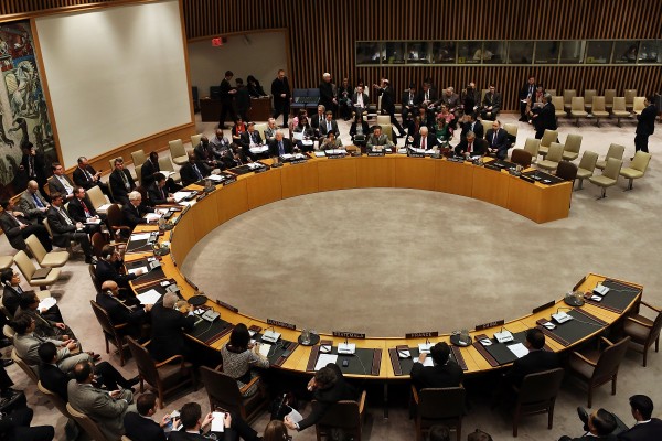2013年3月,联合国安理会对第四轮制裁朝鲜进行表决。(Spencer Platt/Getty Images)
