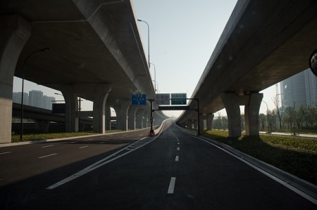 9月3日,杭州街道几乎空无一人。( NICOLAS ASFOURI/AFP/Getty Images)