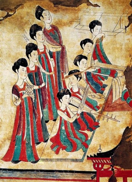 唐 李壽墓〈舞樂圖〉。(公有領域)