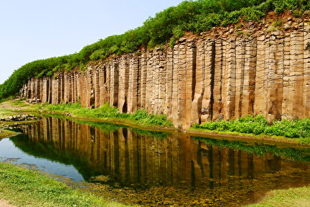 澎湖大菓葉柱狀玄武岩。(高健倫/大紀元)