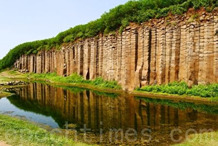 澎湖大菓葉柱狀玄武岩。(高健倫/大紀元)
