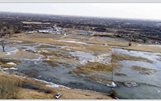 内蒙鄂尔多斯煤矿污水决堤 数千亩草场遭污染