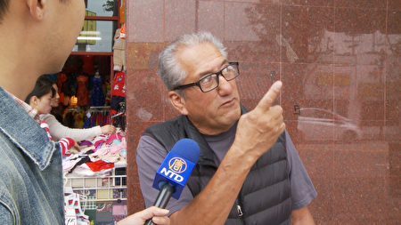 唐人街居民 Manuel Vasques。(杨阳/大纪元)