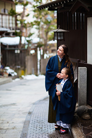 Little girl wearing yukata Little girl wearing yukata
