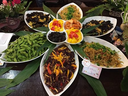好吃的養生食物,擺盤也很大氣、美美的。(陽光庭園提供)