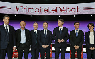 法国左派初选首场辩论 受关注度低于右翼