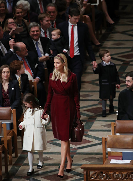 WASHINGTON, DC - JANUARY 21: Ivanka Trump and her husband Jared Kushner attend the National Prayer Service at the National Cathedral, on January 21, 2017 in Washington, DC. (Photo by Mark Wilson/Getty Images)