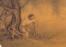 宋 佚名《柳塘呼犊》局部(公有领域)