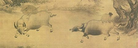 宋 李迪《风雨归牧图》局部(公有领域)