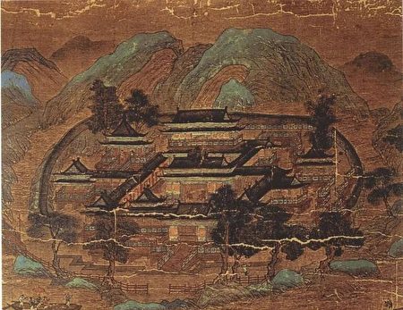 唐,王维,《辋川图》局部。(公有领域)