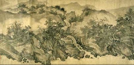 唐,王维,《辋川图》局部。(公有领域)