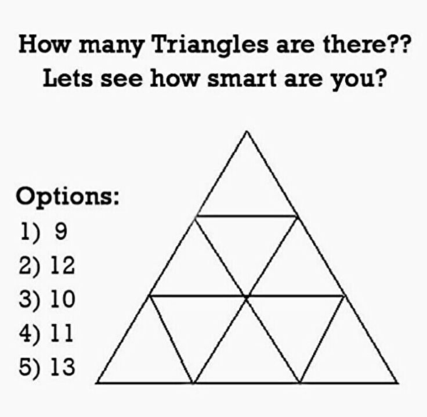 这张图中一共有多少个三角形？(ntd.tv)