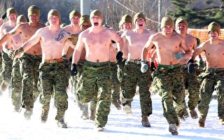 美韓海軍陸戰隊軍演 零下20°C打赤膊冬訓
