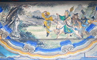 颐和园长廊上的西游记彩绘。