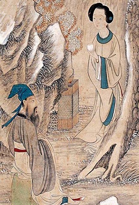 相敬如宾,是相敬到如同宾客一样,保持距离、泾渭分明吗?当然不是,相敬如宾,是妻子敬慕丈夫,丈夫珍惜妻子。(公有领域)