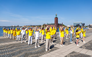 瑞典法輪功學員首都慶祝世界法輪大法日