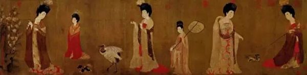 唐 周昉《簪花仕女圖》。(公有領域)