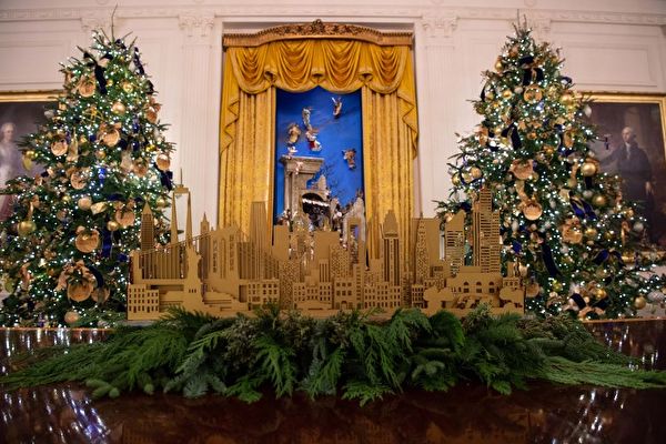 組圖：美國第一夫人展示白宮內部聖誕裝飾