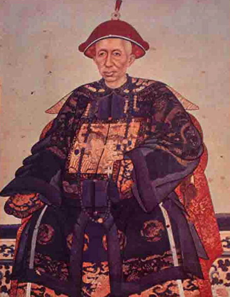 拉玛四世身着清朝画像。 。 （公有领域）