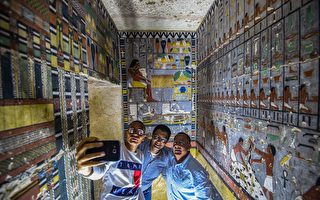 埃及第五王朝古墓面世 绚丽多彩保存完整