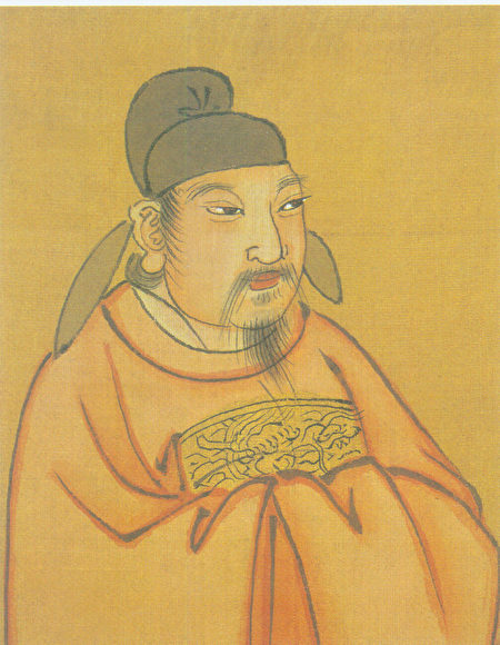 清代彩绘唐宪宗李纯像。（公有领域）