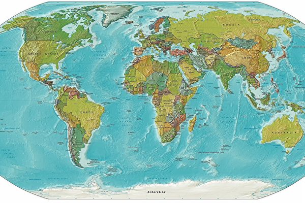 Worldmap LandAndPolitical