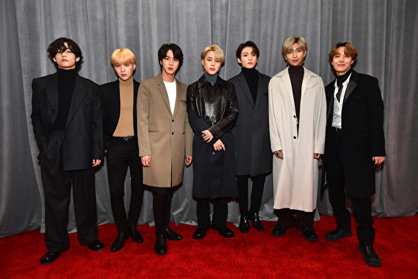 BTS attend the 62nd Annual GRAMMY Awards