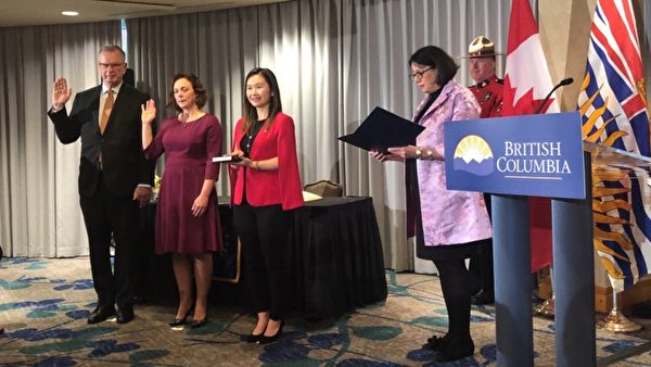 圖：卑詩台裔省議員康安禮（Anne Kang）新獲升職，成爲卑詩省公民服務廳長，加拿大首位台裔廳長。（康安禮提供）