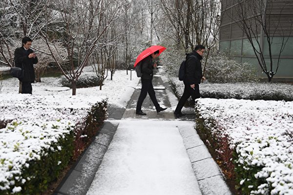 2019年12月16日，北京降雪情況。（GREG BAKER/AFP via Getty Images）