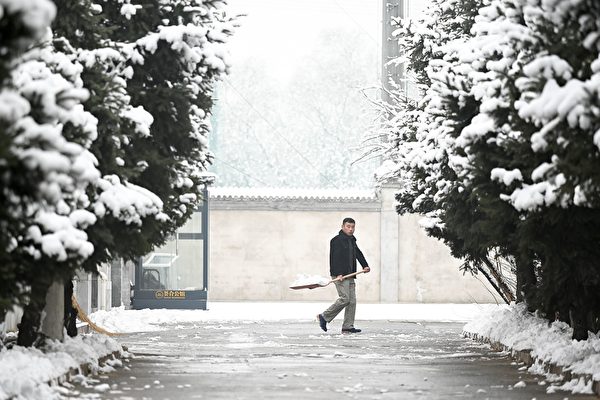 1月6日，北京降雪情況。（ WANG ZHAO/AFP via Getty Images）