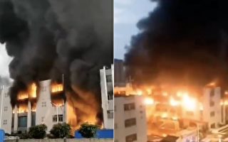 【现场视频】广东东莞长安镇塑胶制品厂着火