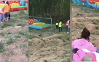 【現場視頻】河南充氣遊樂設施被吹翻 6童受傷