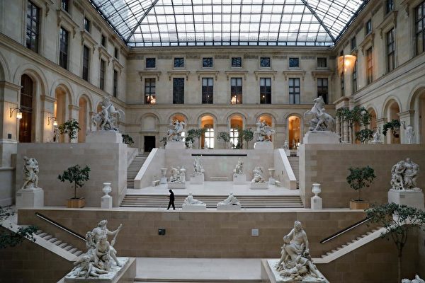 The Marly Court at the Louvre in Paris, indefinitely closed to the public. AFP VIA GETTY IMAGES