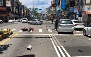 闯红灯机车汽车碰撞  中坜警开罚吁守交通号志