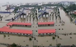 合肥降水量破极值 视频传武汉青山大桥开闸口