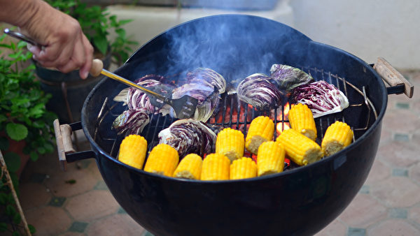 紫生菜, 碳烤, grilled food