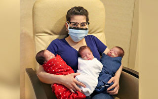 戰勝中共病毒 德州母親誕下健康三胞胎